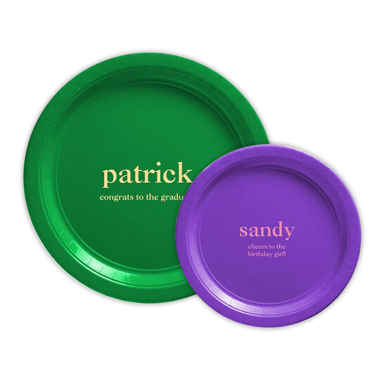 Design Your Own Big Name with Text Paper Plates